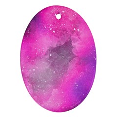Purple Space Oval Ornament (two Sides)