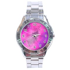 Purple Space Stainless Steel Analogue Watch by goljakoff