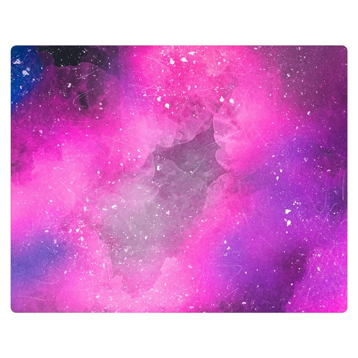 Purple space Double Sided Flano Blanket (Medium) 