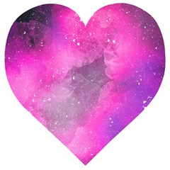 Purple Space Wooden Puzzle Heart by goljakoff