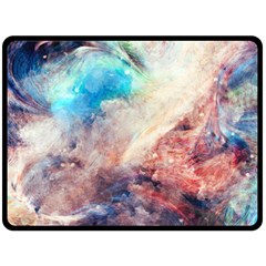 Galaxy Paint Fleece Blanket (large)  by goljakoff