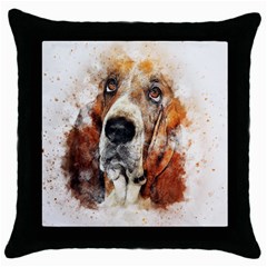 Dog Throw Pillow Case (black) by goljakoff