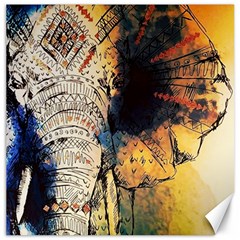 Elephant Mandala Canvas 20  X 20  by goljakoff