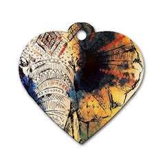 Elephant Mandala Dog Tag Heart (two Sides) by goljakoff