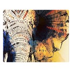 Elephant mandala Double Sided Flano Blanket (Large)  80 x60  Blanket Front