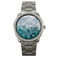 Blue Green Waves Sport Metal Watch by goljakoff