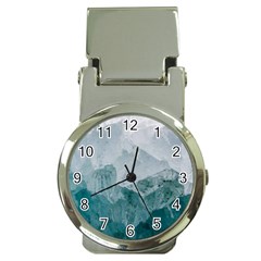 Blue Green Waves Money Clip Watches by goljakoff