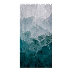 Blue Green Waves Shower Curtain 36  X 72  (stall)  by goljakoff