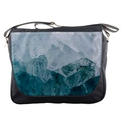 Blue Green Waves Messenger Bag by goljakoff