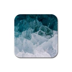 Blue Waves Rubber Square Coaster (4 Pack)  by goljakoff