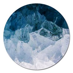 Blue Ocean Waves Magnet 5  (round) by goljakoff