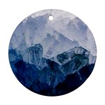 Blue mountain Round Ornament (Two Sides) Front