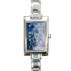 Blue Waves Rectangle Italian Charm Watch by goljakoff