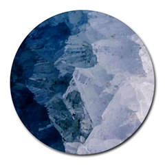 Blue Waves Round Mousepads by goljakoff