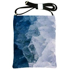 Blue Waves Shoulder Sling Bag by goljakoff