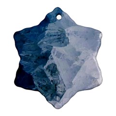 Blue Waves Snowflake Ornament (two Sides) by goljakoff