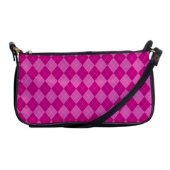 Pink Diamond Pattern Shoulder Clutch Bag by ArtsyWishy