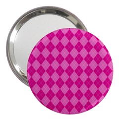 Pink Diamond Pattern 3  Handbag Mirrors by ArtsyWishy