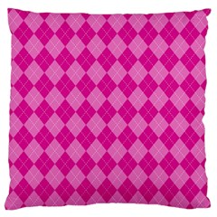 Pink Diamond Pattern Standard Flano Cushion Case (one Side) by ArtsyWishy