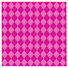 Pink Diamond Pattern Wooden Puzzle Square by ArtsyWishy