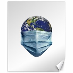Earth With Face Mask Pandemic Concept Canvas 11  X 14  by dflcprintsclothing