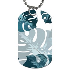 Monstera Leaves Background Dog Tag (One Side)