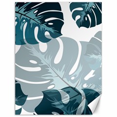 Monstera Leaves Background Canvas 12  x 16 