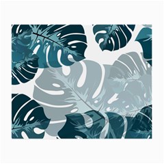 Monstera Leaves Background Small Glasses Cloth (2 Sides)