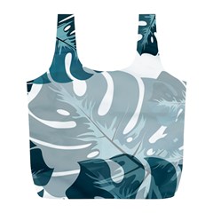 Monstera Leaves Background Full Print Recycle Bag (l)