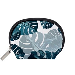 Monstera Leaves Background Accessory Pouch (small)