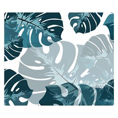 Monstera Leaves Background Double Sided Flano Blanket (small) 