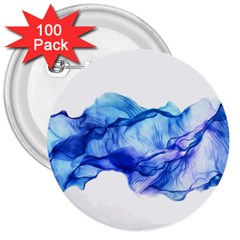 Blue Smoke 3  Buttons (100 Pack)  by goljakoff