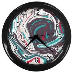 Vector Vivid Marble Pattern 1 Wall Clock (black) by goljakoff