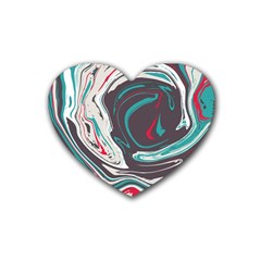 Vector Vivid Marble Pattern 1 Heart Coaster (4 Pack)  by goljakoff