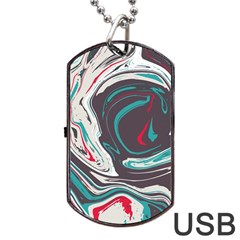 Vector Vivid Marble Pattern 1 Dog Tag Usb Flash (two Sides) by goljakoff