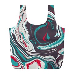 Vector Vivid Marble Pattern 1 Full Print Recycle Bag (l) by goljakoff