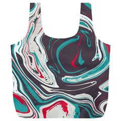 Vector Vivid Marble Pattern 1 Full Print Recycle Bag (xl) by goljakoff