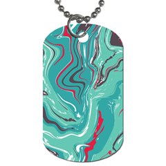 Green Vivid Marble Pattern 2 Dog Tag (two Sides) by goljakoff