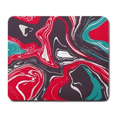 Red Vivid Marble Pattern 3 Large Mousepads by goljakoff