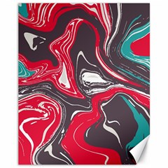 Red Vivid Marble Pattern 3 Canvas 11  X 14  by goljakoff