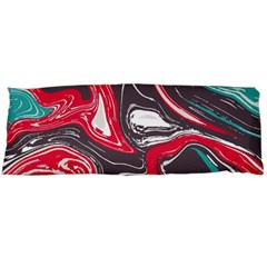 Red Vivid Marble Pattern 3 Body Pillow Case (dakimakura) by goljakoff