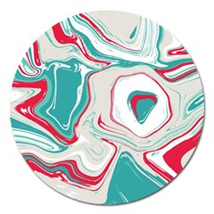 Vivid Marble Pattern Magnet 5  (round) by goljakoff