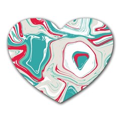 Vivid Marble Pattern Heart Mousepads by goljakoff