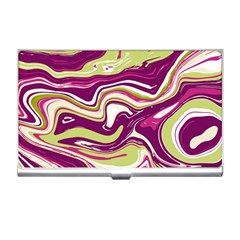 Purple Vivid Marble Pattern Business Card Holder by goljakoff