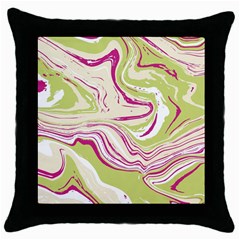 Vector Vivid Marble Pattern 6 Throw Pillow Case (black) by goljakoff