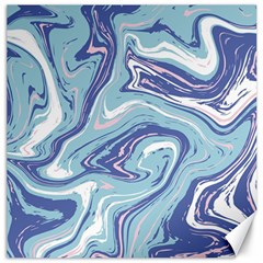 Blue Vivid Marble Pattern Canvas 16  X 16  by goljakoff