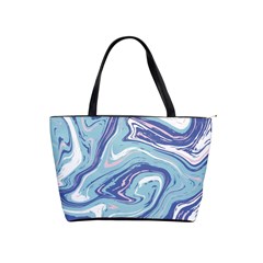 Blue Vivid Marble Pattern Classic Shoulder Handbag by goljakoff