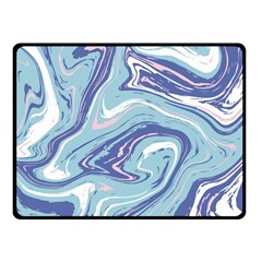 Blue Vivid Marble Pattern Fleece Blanket (small) by goljakoff