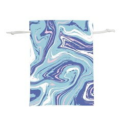 Blue Vivid Marble Pattern Lightweight Drawstring Pouch (m) by goljakoff