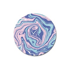 Blue Vivid Marble Pattern 10 Magnet 3  (round) by goljakoff